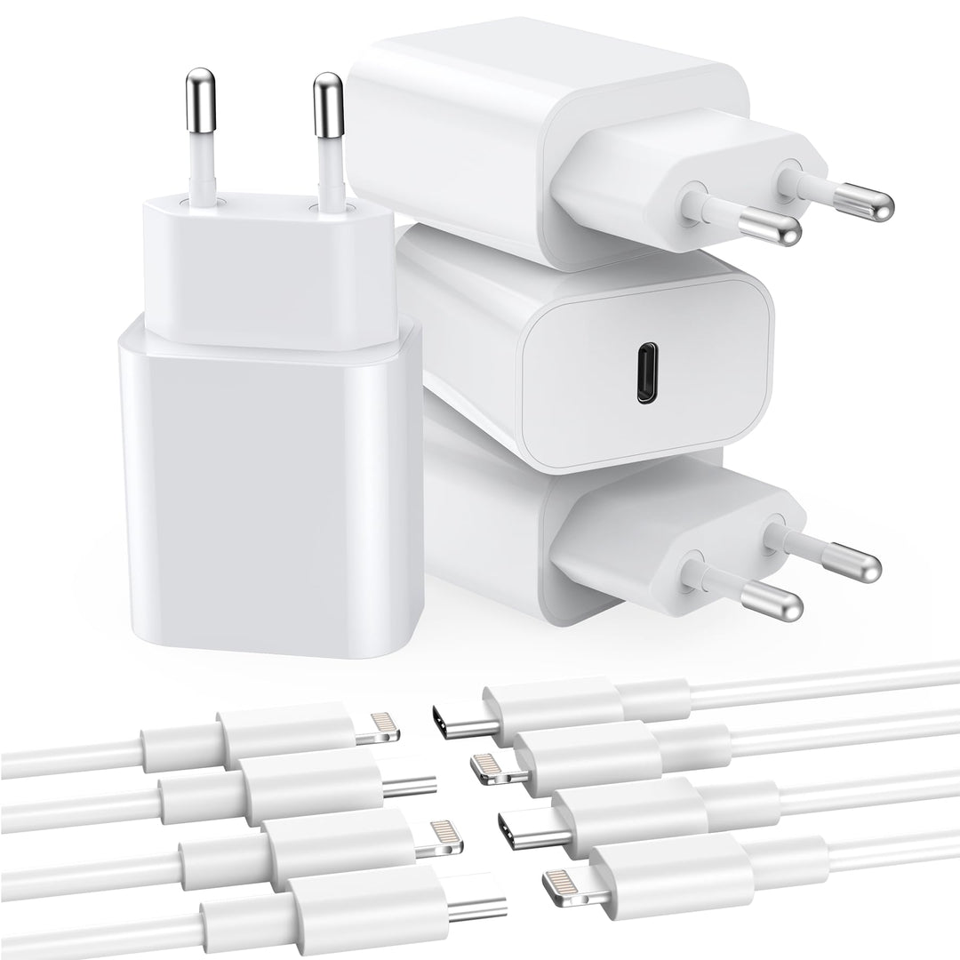 20W USB C Adapter, USB-C Ladegerät kompatibel mit i-Phone 17/16/15/14/13 Plus Pro Max, i-Pad, Air-Po