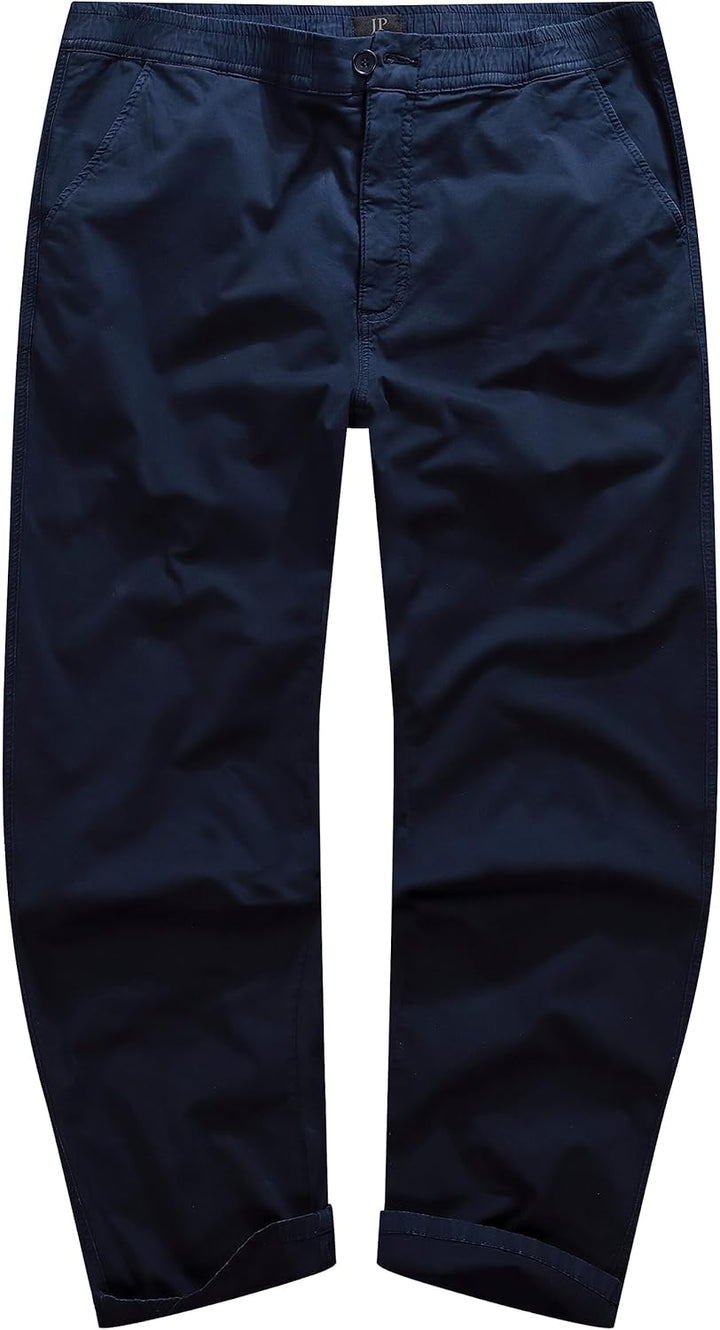JP 1880 Herren Chino Flexnamic, Schlupfbund, Praktische Taschen, Regular Fit Hose 4XL Grosse Grössen