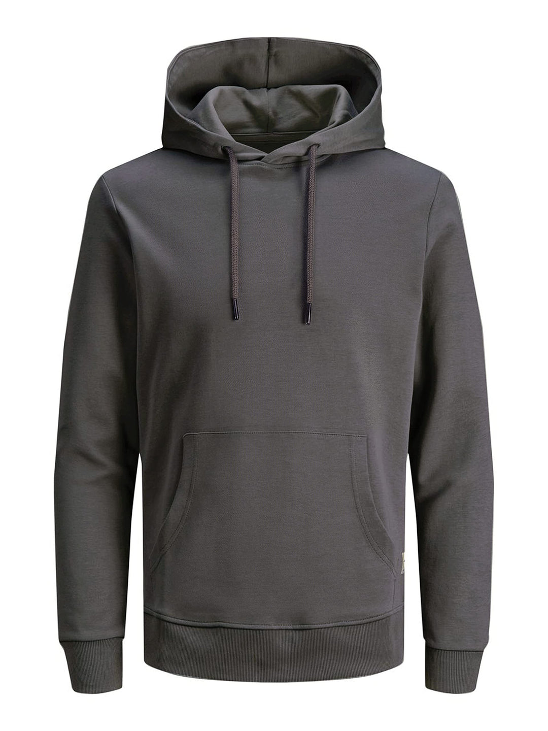 JACK & JONES Male Kapuzenpullover Einfarbig Kapuzenpullover S Asphalt, S Asphalt
