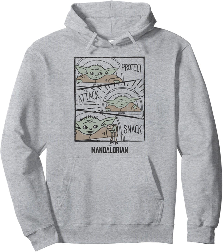 Star Wars The Mandalorian The Child Protect Attack Snack Pullover Hoodie