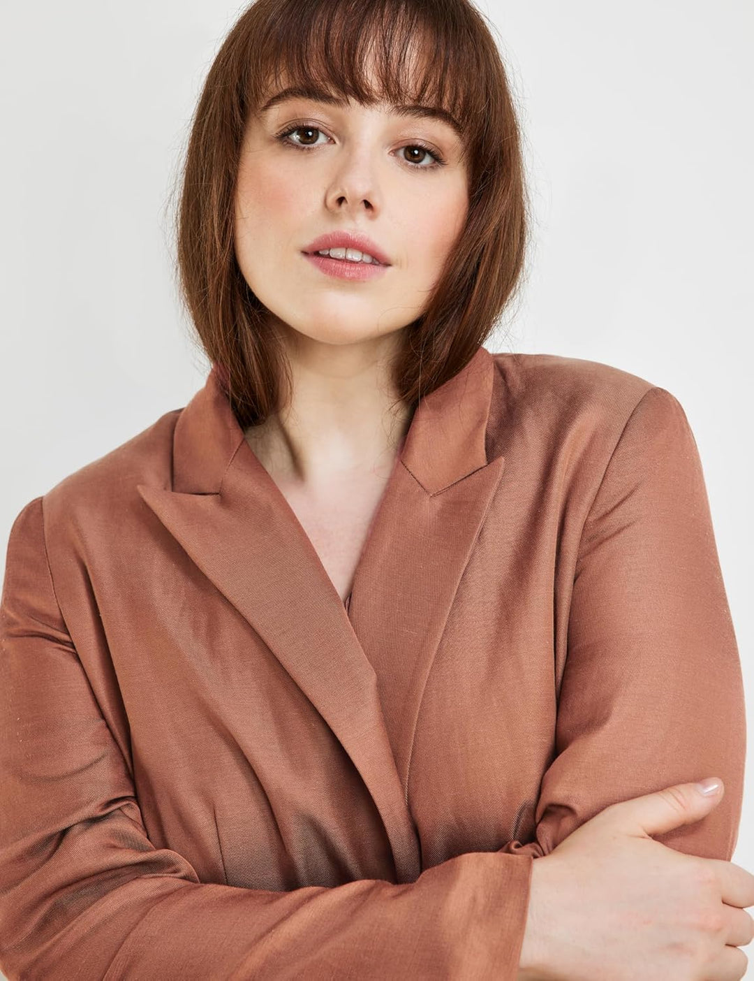 Samoon Damen Blazer 42 Grosse Grössen Rustic Oak, 42 Grosse Grössen Rustic Oak