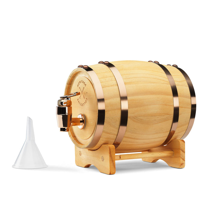 InGenious Mini-Dekanter aus Holz für Whiskyfässer | funktionaler Getränkehalter für Whisky und Spiri