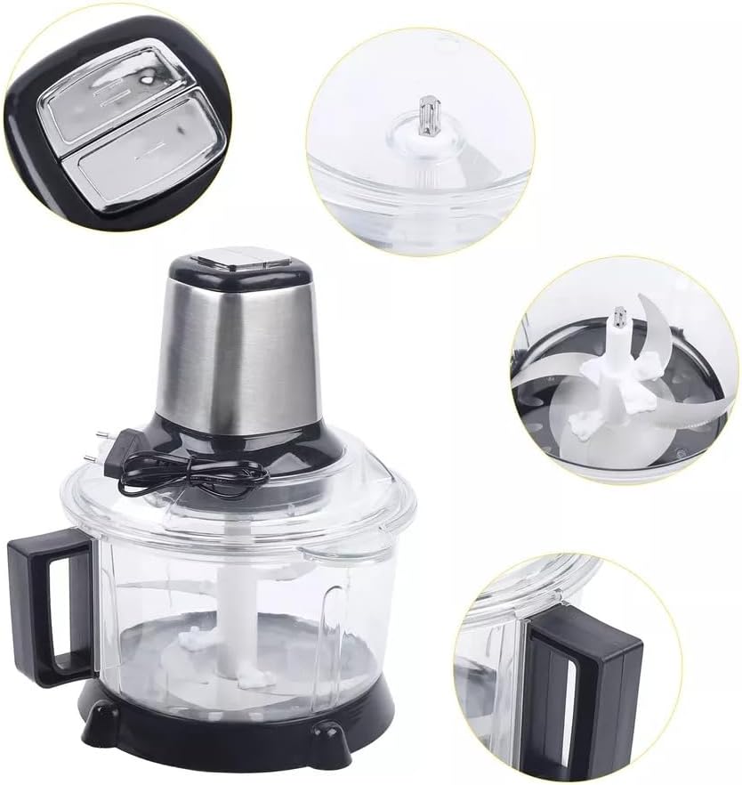 Universalzerkleinerer,5L Zerkleinerer Elektrisch Mini,Multi Fleischwolf Elektrische Kochmaschine,300
