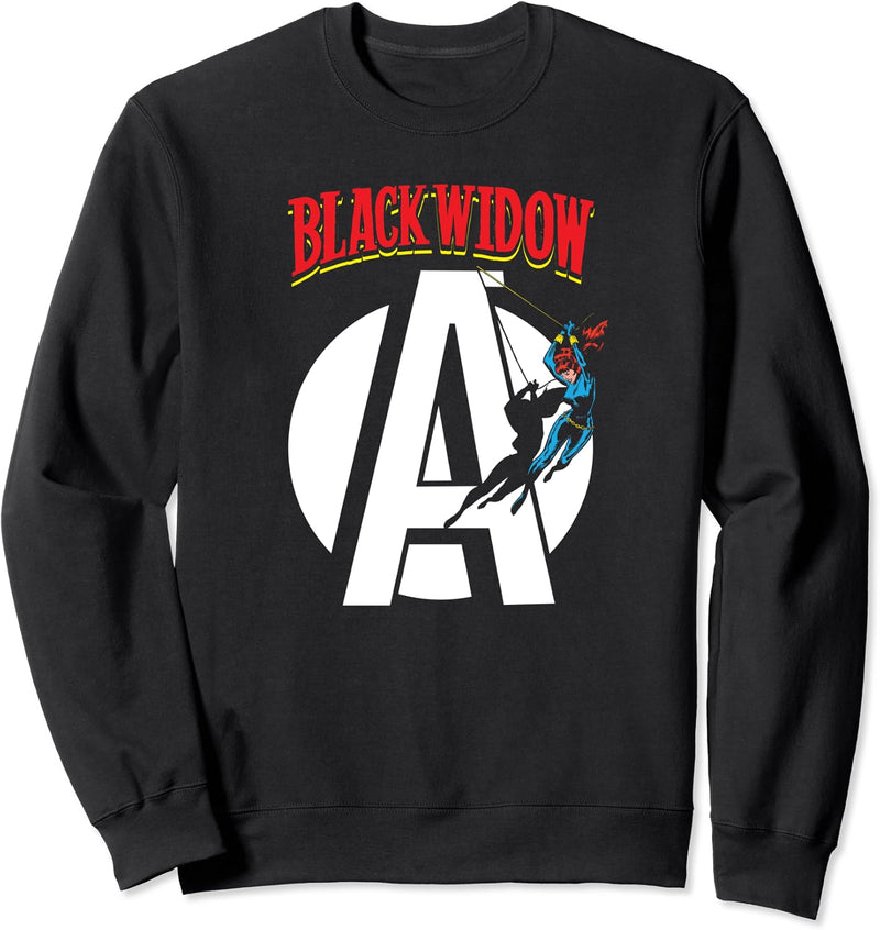 Marvel Avengers Retro Black Widow Comic Book Sweatshirt