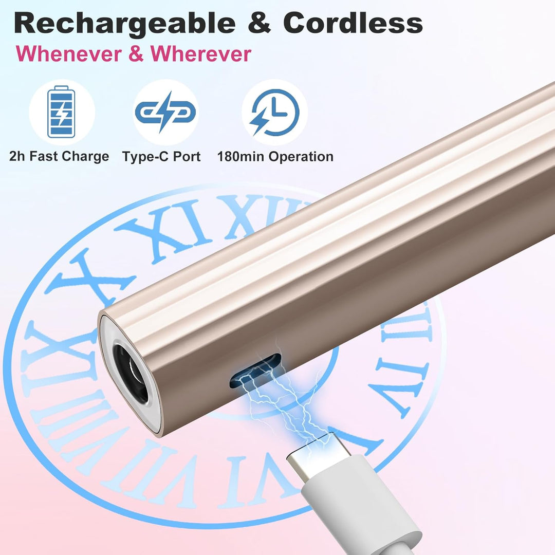 Elektrischer Nagelschleifer, kabellos, UV-Lampe, Set mit 7 Aufsätzen, 30.000 U/min, wiederaufladbare