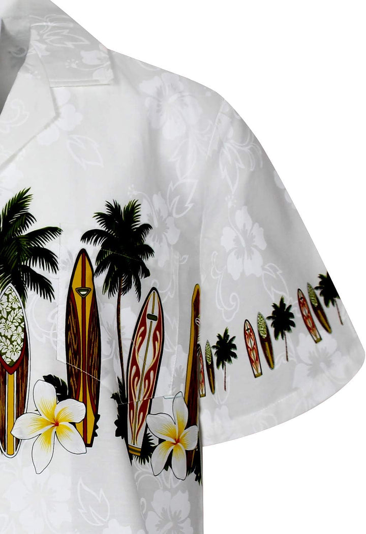 P.L.A. Pacific Legend Original Hawaiihemd Kurzarm Herren Kurzarm Button-Down Front-Tasche Hawaii-Pri