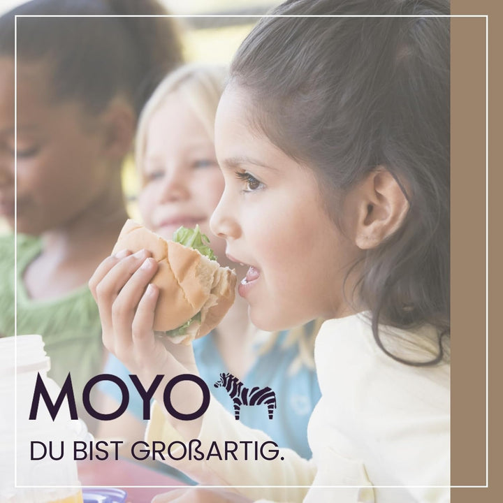MOYO Kinder Brotdose in Rosa I Luftdichte & auslaufsichere Brotzeitbox I Hochwertige & stilvolle Bro