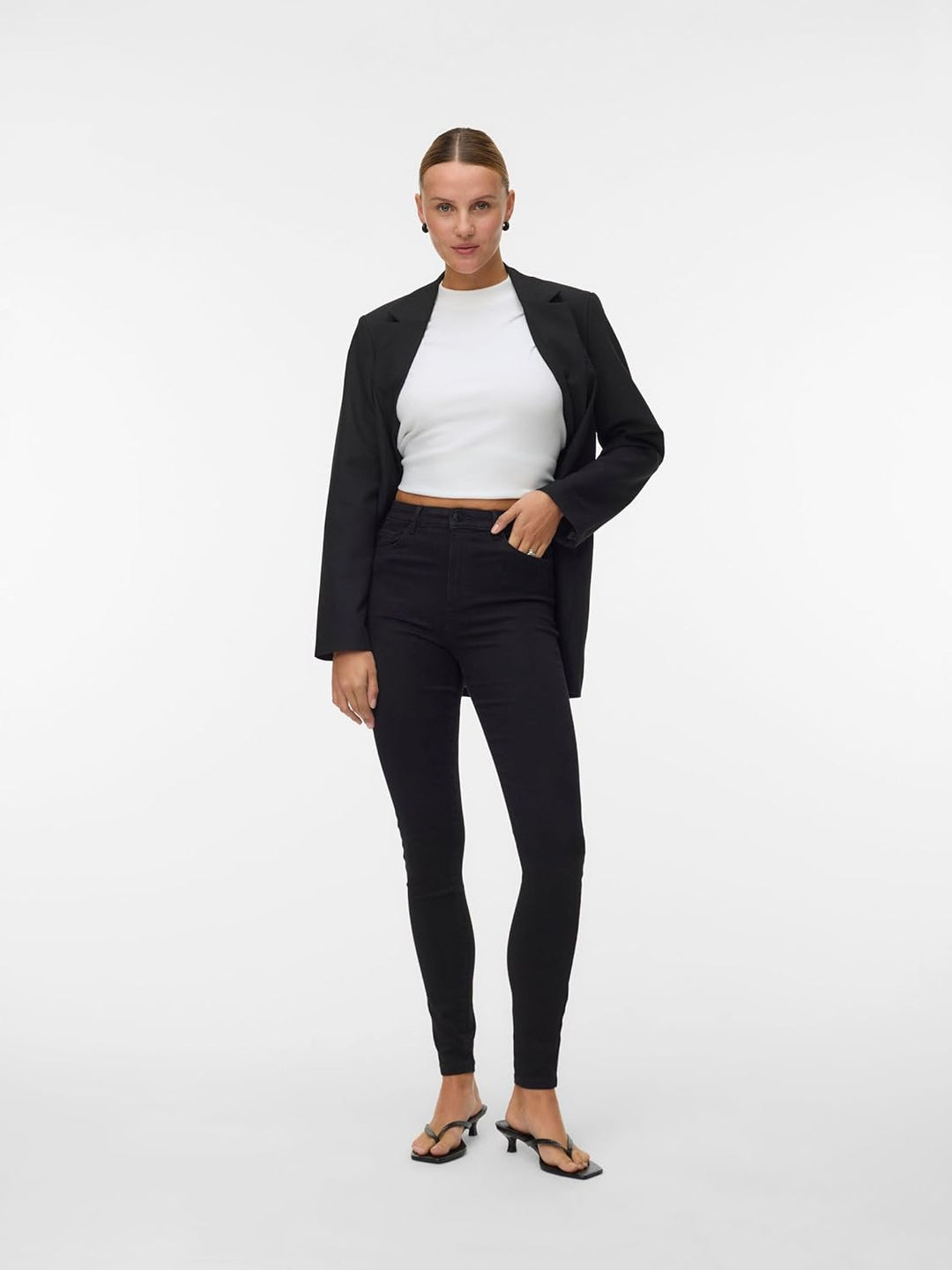 VERO MODA Female Skinny Jeans VMSOPHIA Hohe Taille Skinny Fit Jeans XXS / 32L Schwarz, XXS / 32L Sch