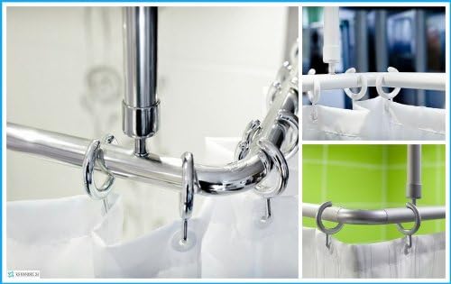 2er ALU WINKELSTANGE BARRIEREFREI 120x120 EXTRA LANG WEISS DUSCHVORHANG STANGE! PROBLEMLOSES DURCHSC