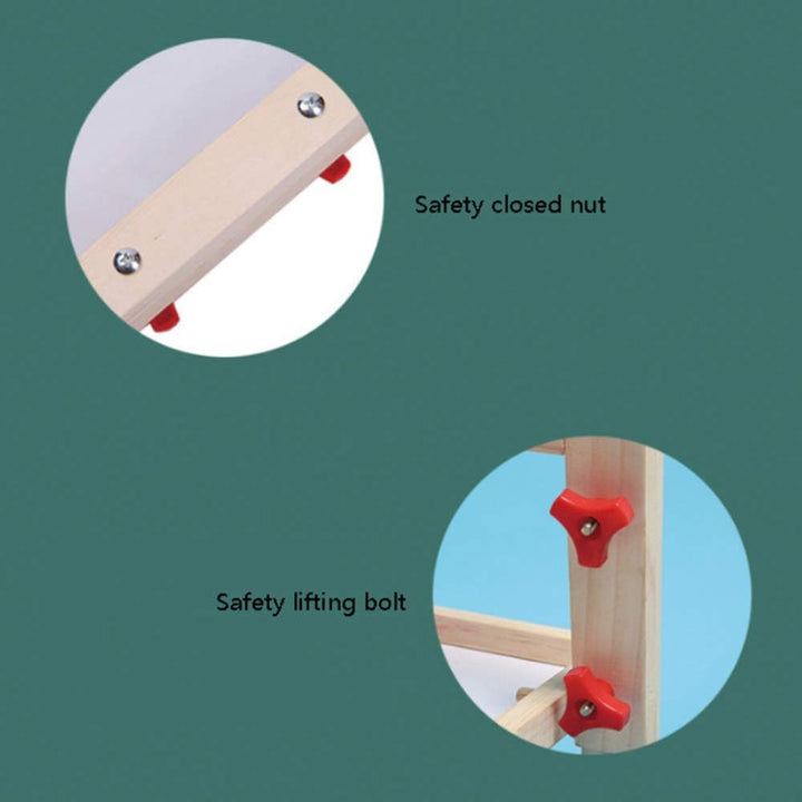 Kinder Tafel Holz Kindertafel Malerei Holztafel|Höhenverstellbar Doppelseitige, Double-Sided Whitebo