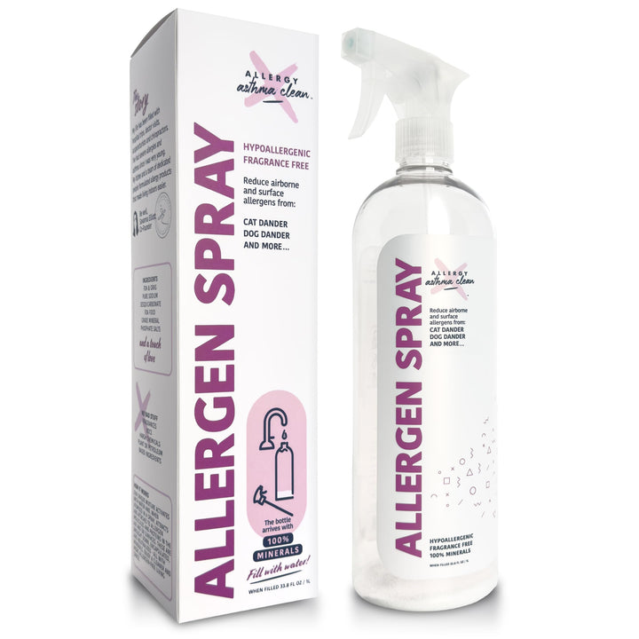 Allergen Spray (pet Dander, dust Mites, Cockroach allergens) (Fragrance Free, Hypoallergenic) 33.8oz