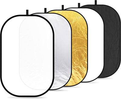 Neewer® 5-in-1-Ovale 100x150cm Faltbare Professionelle Multi-ScheibenLicht-Reflektor mit Durchlässig