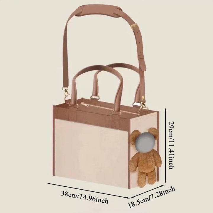 Haustiertaschen für Reisen, PU-Leder, Hundetragetasche, multifunktionale atmungsaktive Katzentasche,