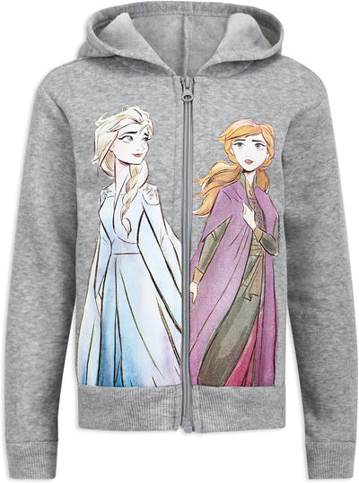 Disney 3-Piece Frozen II Leggings Set for Girls with Elsa Shirt and Zip-Up Hoodie