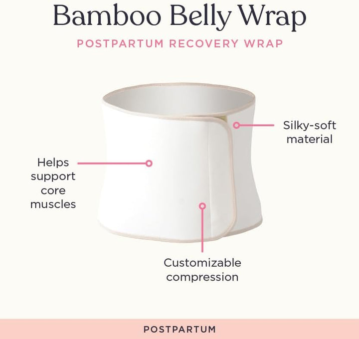 Belly Bandit Bamboo Bauchbinde zur Unterstützung der Rückbildung Schwarz - (XL) Extra Large Schwarz,