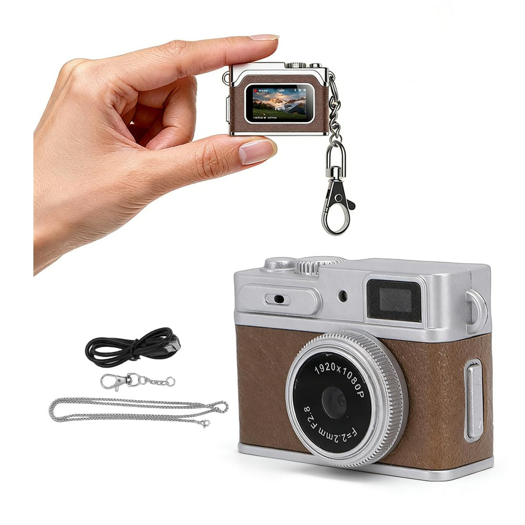 Digitalkamera, 1080P HD Retro Vintage Schlüsselanhänger-Kamera, Integrierte LED, Einzigartig für Tee
