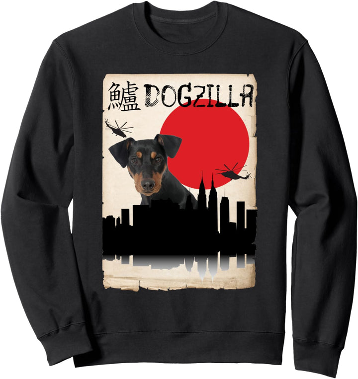 German Pinscher Dog Dogzilla Sweatshirt