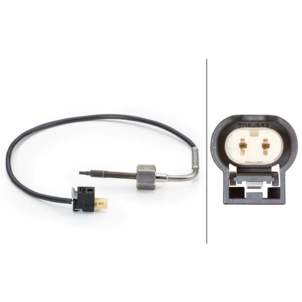 HELLA 6PT 014 494-011 Sensor, Abgastemperatur - 2-polig - geschraubt - Kabel: 360mm