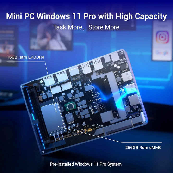 Mini Computer PC-HEIGAOLAPC Mini PC Desktop Celeron N95, 16GB RAM 256GB eMMC, Win 11 Pro Mini-pc mit