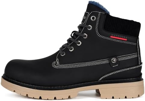 Unisex Winterstiefel Warm Winterschuhe Gefütterte Stiefeletten Wasserdicht Boots Gr.36-47 36 EU Schw