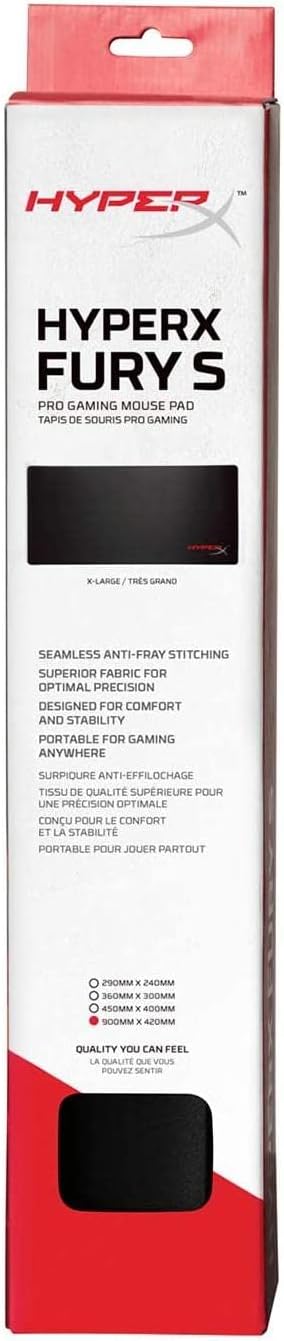 HyperX HX-MPFS-XL Fury S Pro - Gaming Mauspad XL (90cm x 42cm) XL (90cm x 42cm) FURY S Pro Single, X