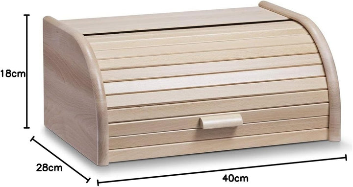 Zeller 20463 Rollbrotkasten, Buche, ca. 40 x 28 x 18 cm, 40 x 28 x 18