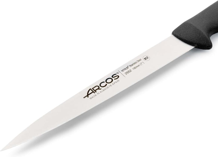 Arcos Filetiermesser mit Nitrum Edelstahlklinge 190 mm - Scharfes Messer für Fleisch und Fisch - Erg