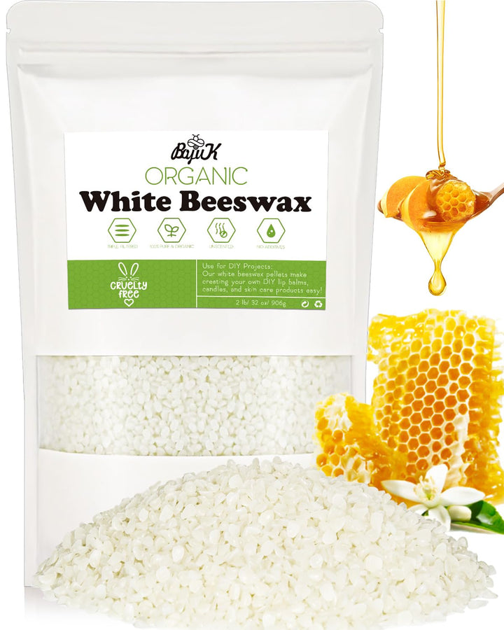 Weisse Bienenwachs Pastillen 906G, Kerzenwachs für die Kerzenherstellung, Bienenwachs für Kosmetisch