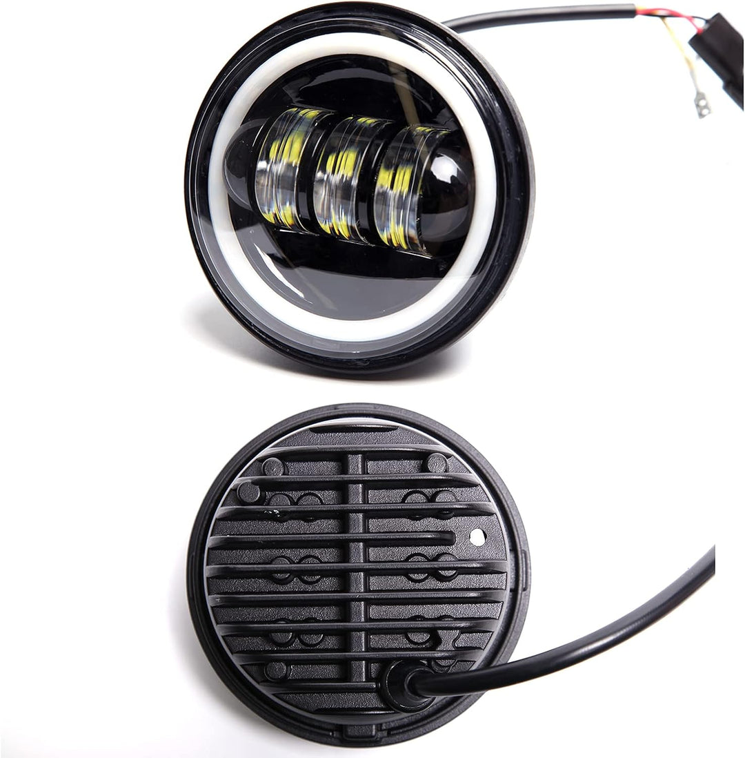 Keepdsgn 2pcs 4.5" LED Nebelscheinwerfer Motorrad Licht für Road King Glide Street Glide Electra. Sc