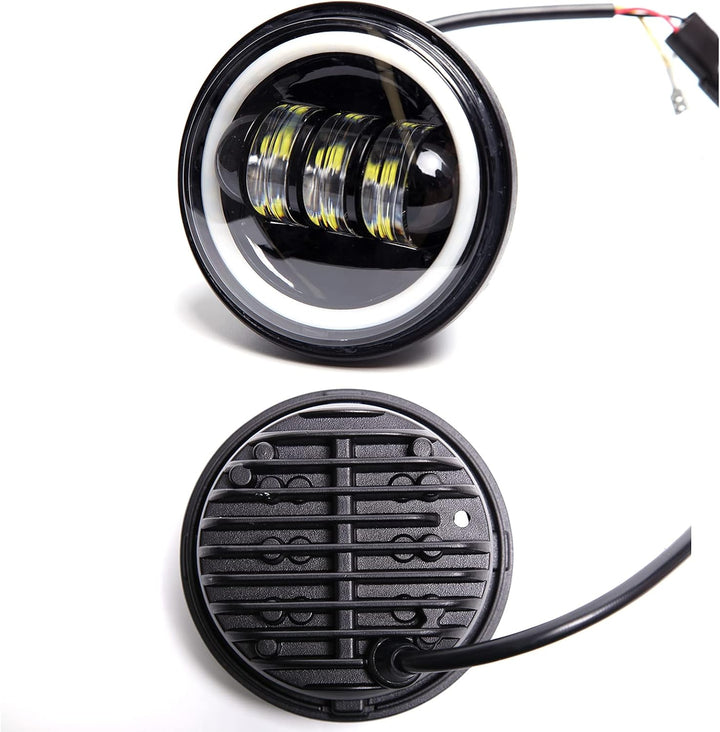 Keepdsgn 2pcs 4.5" LED Nebelscheinwerfer Motorrad Licht für Road King Glide Street Glide Electra. Sc