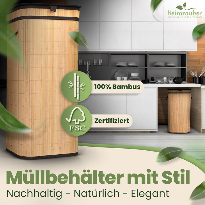 Mülleimer Küche, Gelber Sack Ständer, 80L, Müllsackständer, Mülleimer Gelber Sack, Abfalleimer Küche