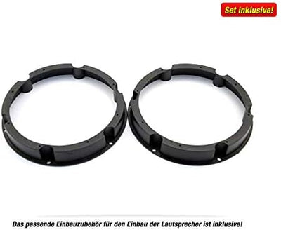 Mediadox Phonocar 20cm Auto Front/Heck Lautsprecher/Boxen Kompo kompatibel mit VW Touareg 1 Typ 7L -