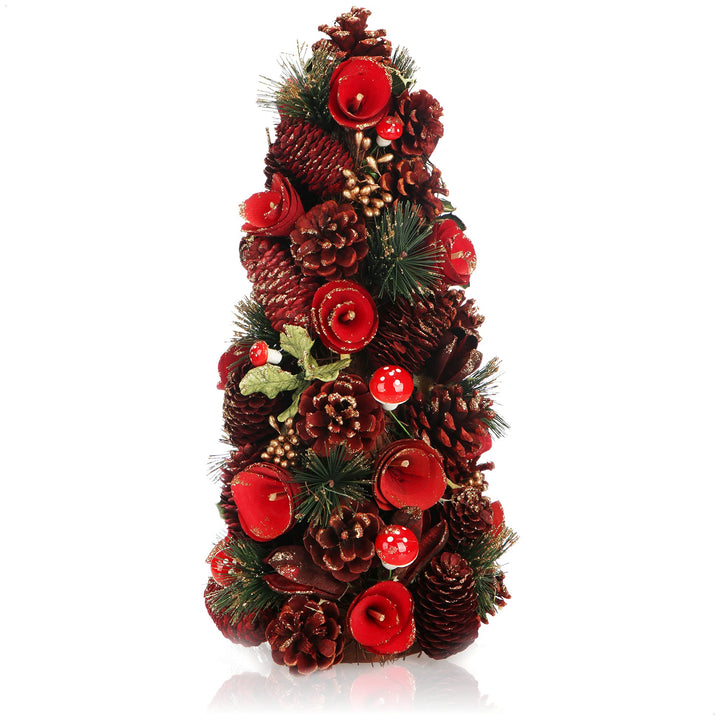com-four® Deko-Weihnachtsbaum, dekorativer Kleiner Schmuckbaum, tolle Tischdeko, optimal für die Adv