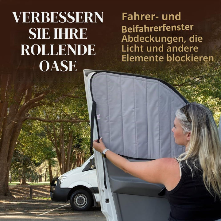 Living in a Bubble Verdunkelungs-Frontfensterabdeckung für Sprinter (2007-2018) - Ihr Vanlife-Essent