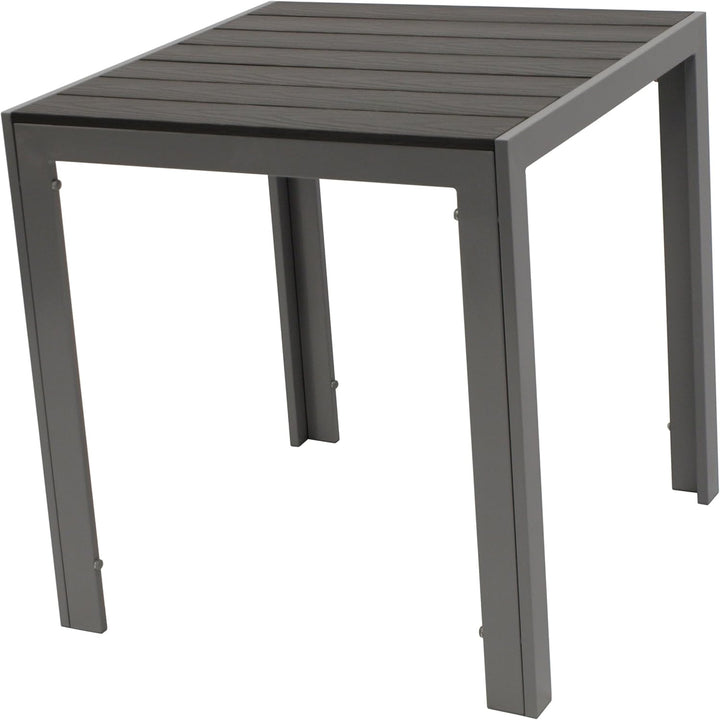 DEGAMO Bistrotisch Sorano 70x70cm rechteckig, Gestell Aluminium Silbergrau, Tischplatte Kunstholz du