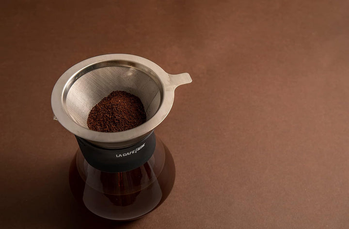 La Cafetière Glaskaraffe und Kaffeetropfer-Set, 3 Tassen, in Geschenkbox
