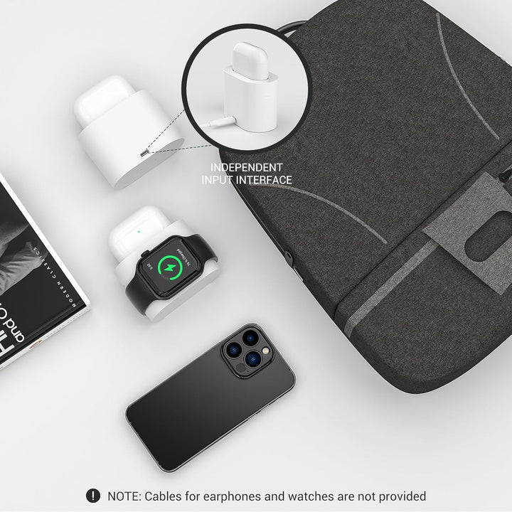 Wireless Charger, COLSUR 3 in 1 Induktive Ladestation 15W Kabelloses Ladegerät für i Watch Series SE