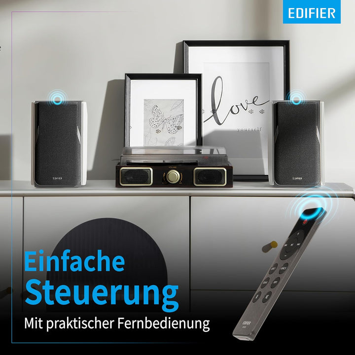 EDIFIER Studio R1380DB 2.0 Regallautsprecher-System (42 Watt) mit Bluetooth 5.1 (aptX). Infrarot-Fer