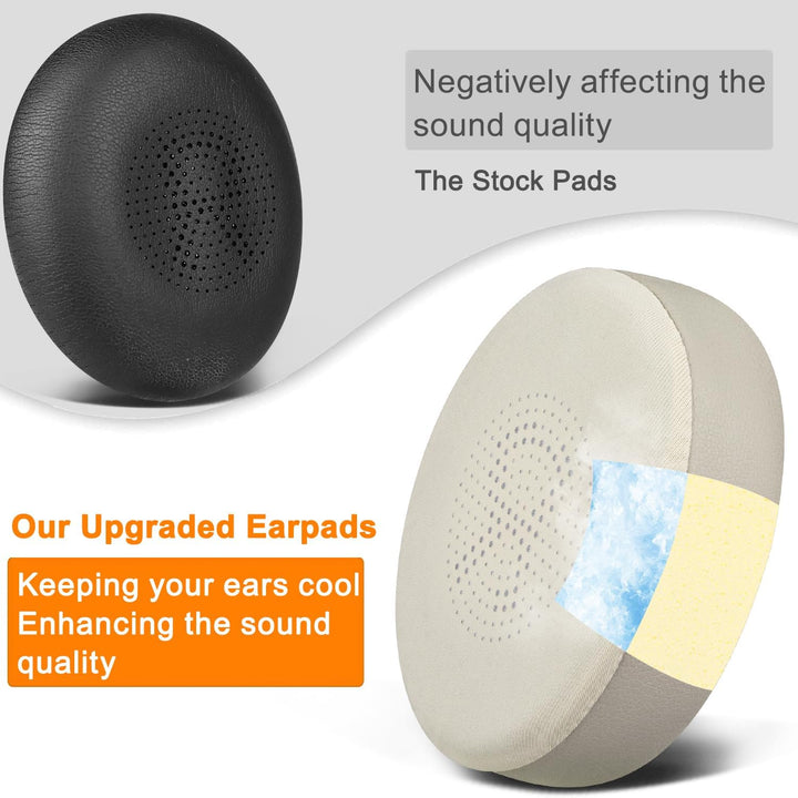 SOULWIT Kühlgel Ersatzpolster Ersatz Ohrpolster für Jabra Evolve2 65 (Evolve 2 65MS 65UC MS UC)/Evol