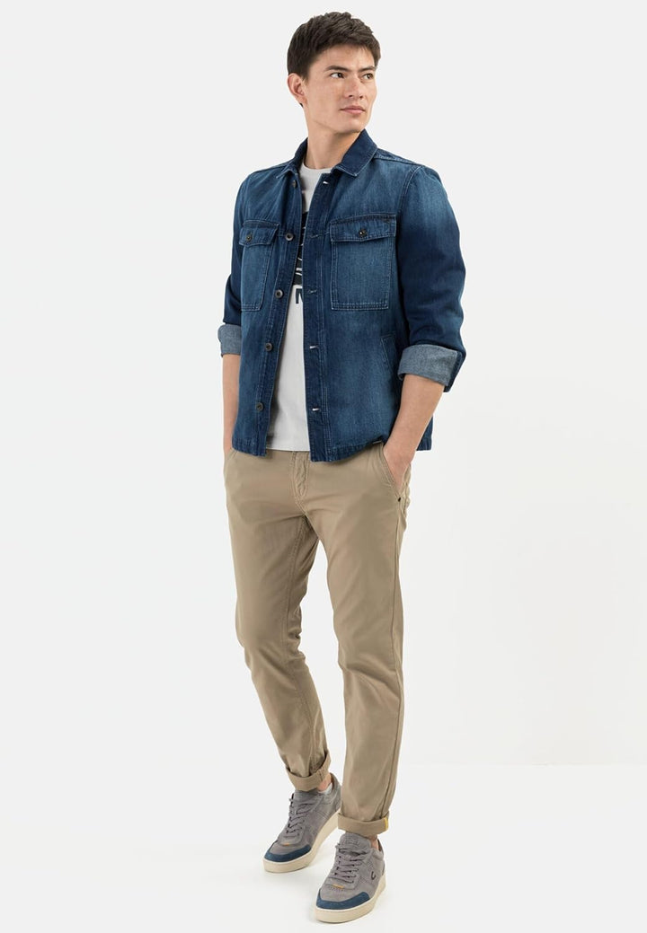 camel active Herren Lässiger Blazer 442035/7i03 60 Indigo, 60 Indigo