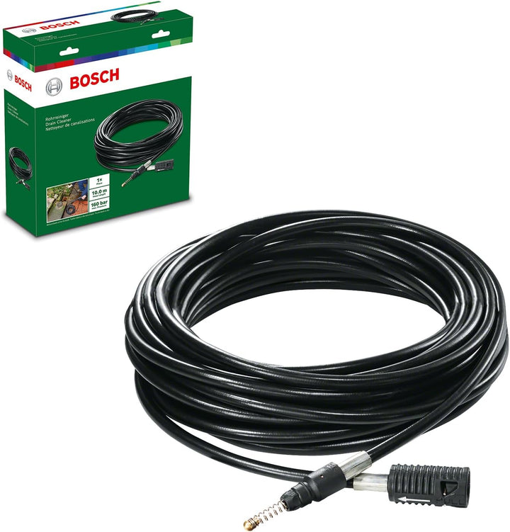 Bosch Home and Garden F016800483 Bosch Abflussrohr Reiniger (für Aquatak, 10 m, 160 bar), Schwarz