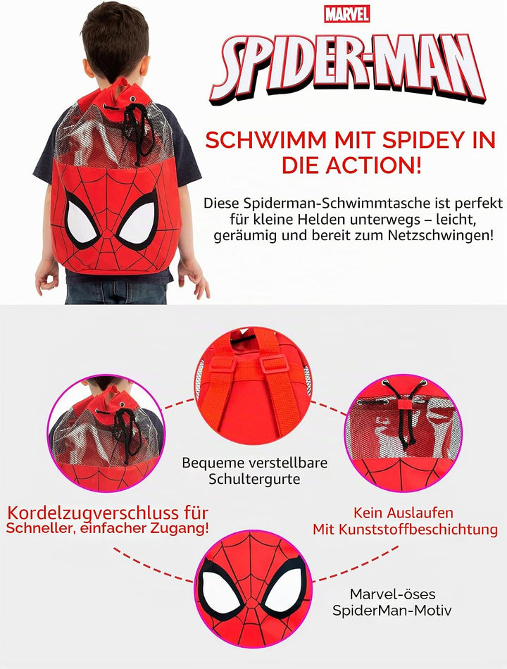 Marvel Kinder Spiderman Schwimmtasche