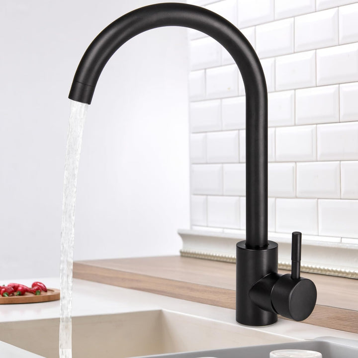 Wasserhahn Spültischarmatur Wasserhahn Küche 360° Drehbar Küchenarmatur aus Edelstah, Einstellbares