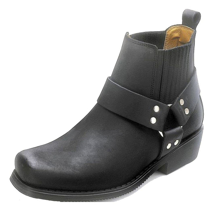 City Biker Westernstiefel Kurzstiefel Motorradstiefel Biker Schwarz Braun 41/46 EU Schwarz, 41/46 EU
