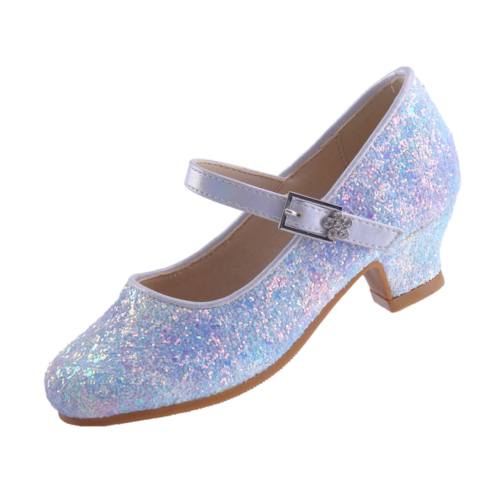 EIGHT KM - Mädchen High Heel Kleid Schuhe - Mary Jane Prinzessin Hochzeit Pumps - Funkelnder Glitzer