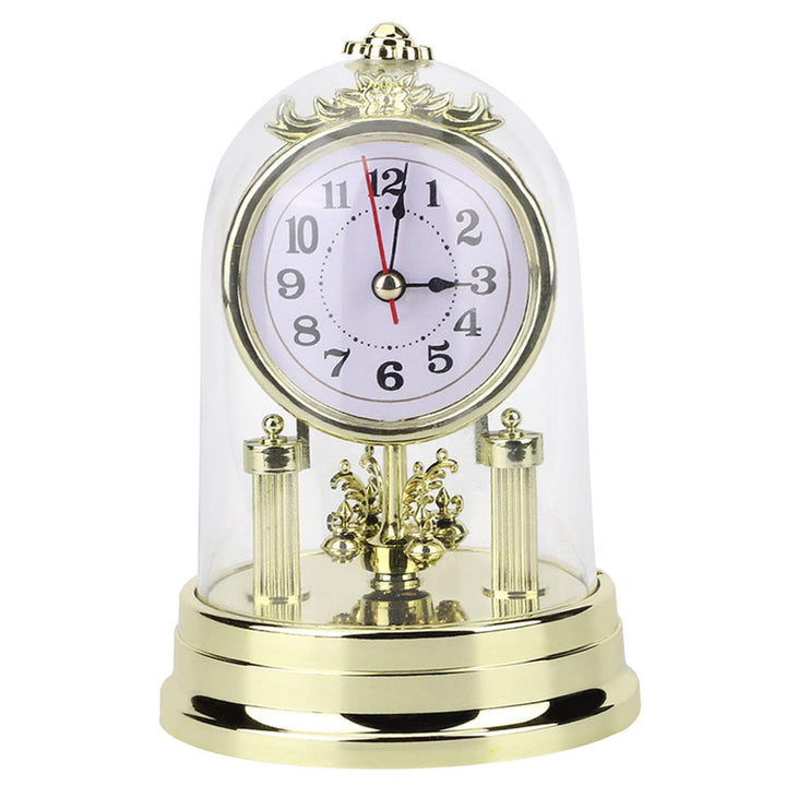 Ejoyous Vintage Tischuhr, Mantel Gewölbte Uhr Antike Stille Tischuhr Europäische Retro -Uhren mit Gl