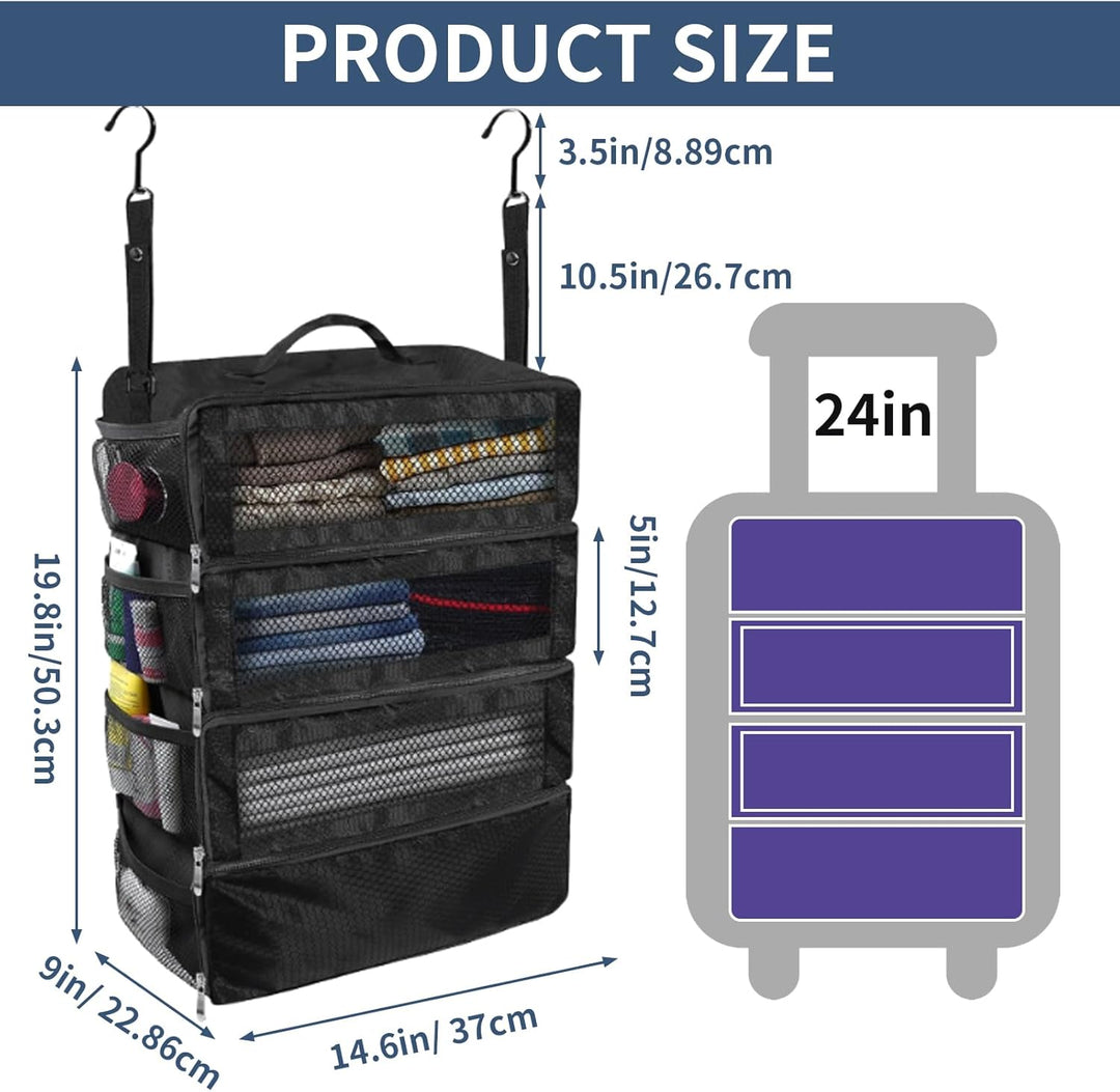 Hangable Clothes Organizer, grosse Kapazität faltbar multifunktionale Kleidung Aufbewahrungstasche,