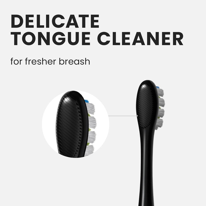 Oclean Bürstenköpfe 6 Stück Weiss, Ersatzbürsten mit DuPont-Borsten und Zungenreiniger, W-Shape Desi