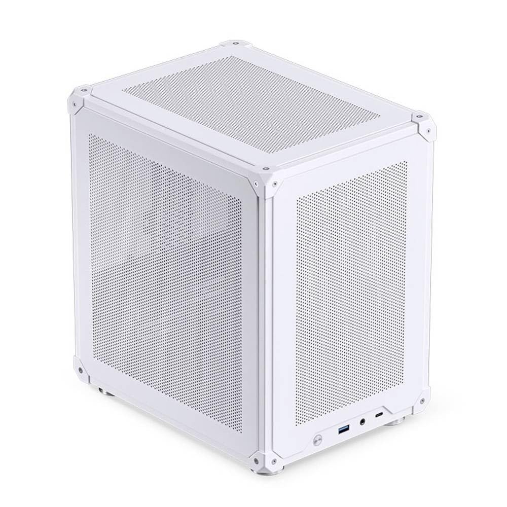 Jonsbo C6 Mesh PC-Gehäuse, USB-C-Konnektivität, abnehmbare Paneele, Stahl, Micro-ATX, Weiss, Weiss