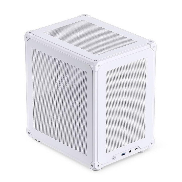 Jonsbo C6 Mesh PC-Gehäuse, USB-C-Konnektivität, abnehmbare Paneele, Stahl, Micro-ATX, Weiss, Weiss